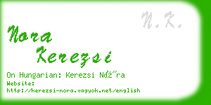 nora kerezsi business card